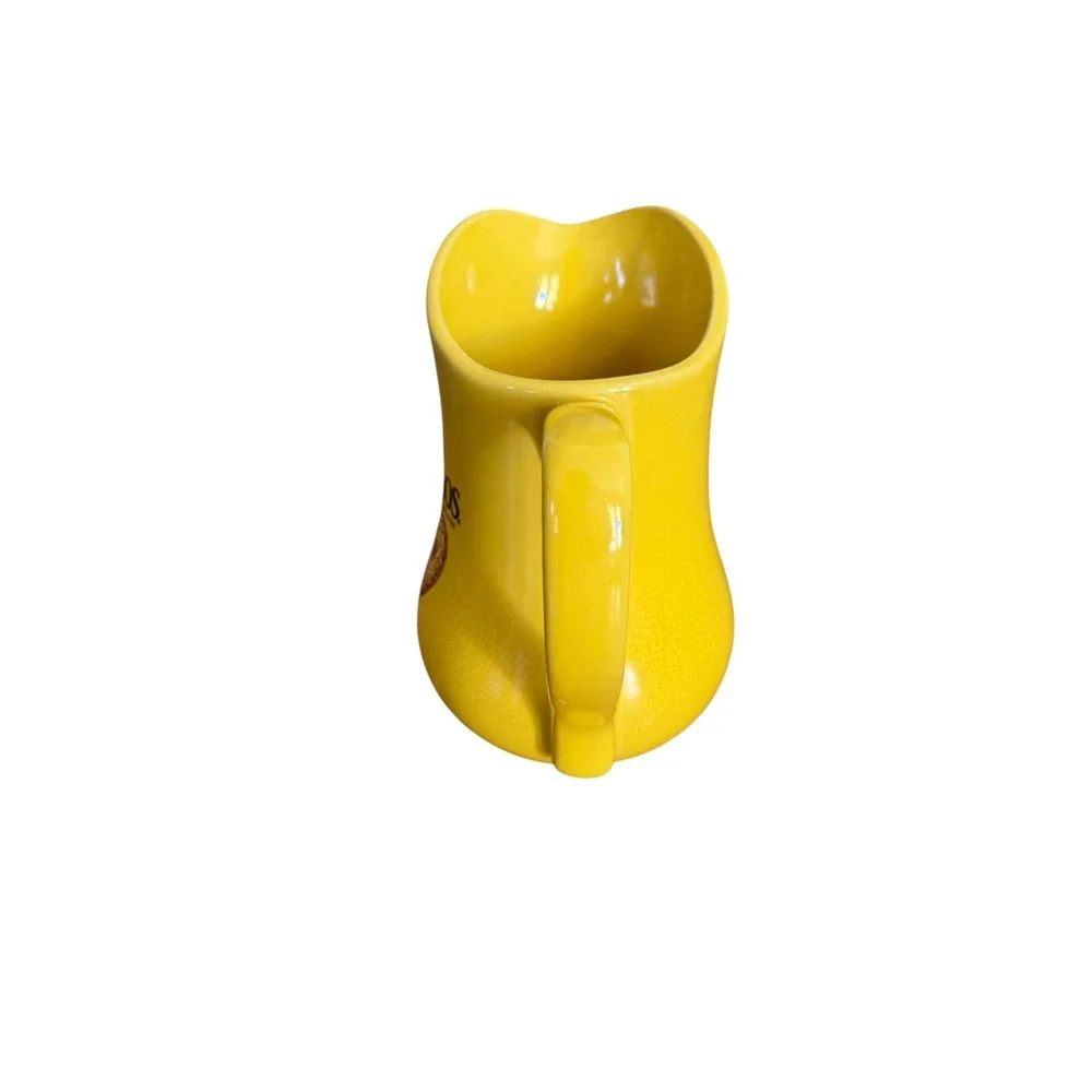 2003 Vintage Cheerios Ceramic Milk Pitcher Yellow 7